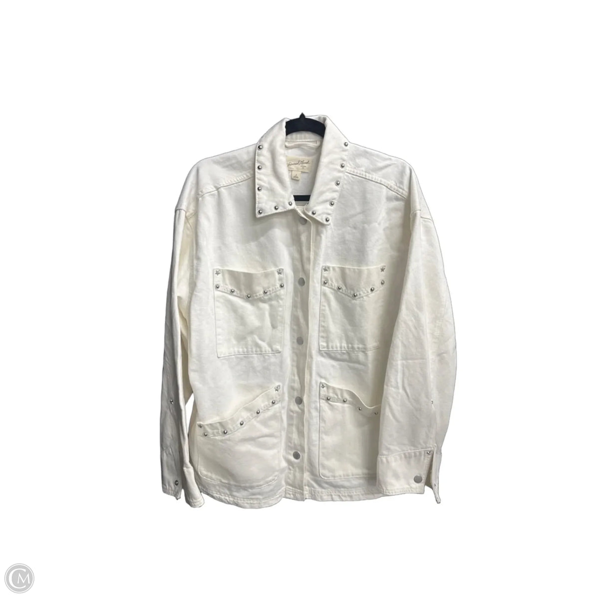 Jacket Denim By Universal Thread In White Denim, Size: S