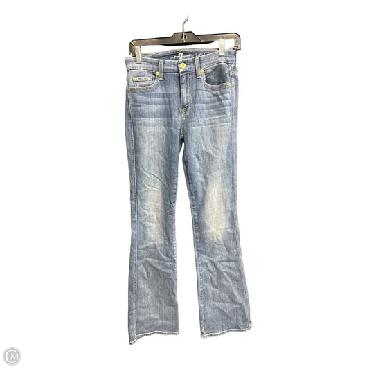 Jeans Boot Cut By 7 For All Mankind In Blue Denim, Size: 4
