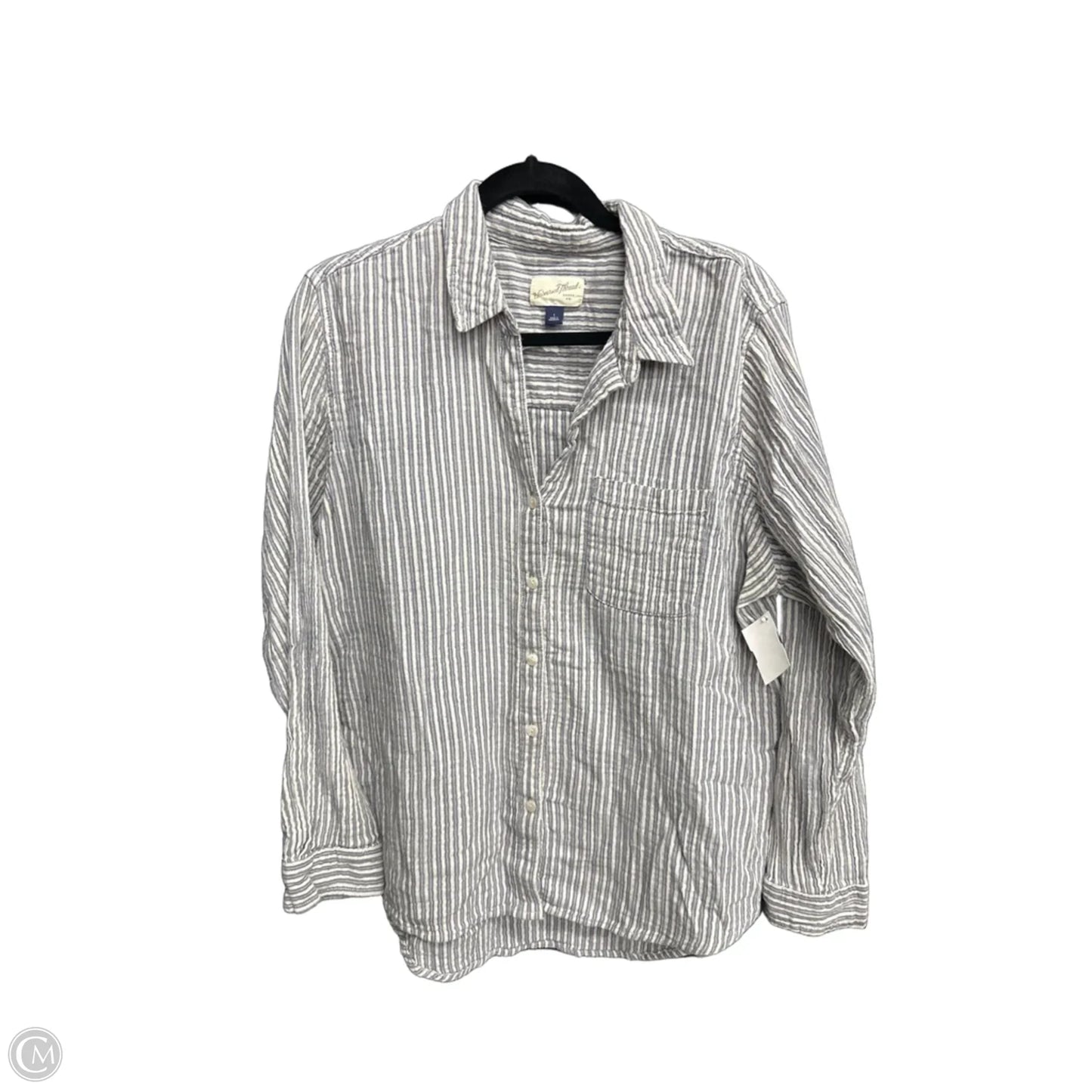 Top Long Sleeve By Universal Thread In Striped Pattern, Size: L