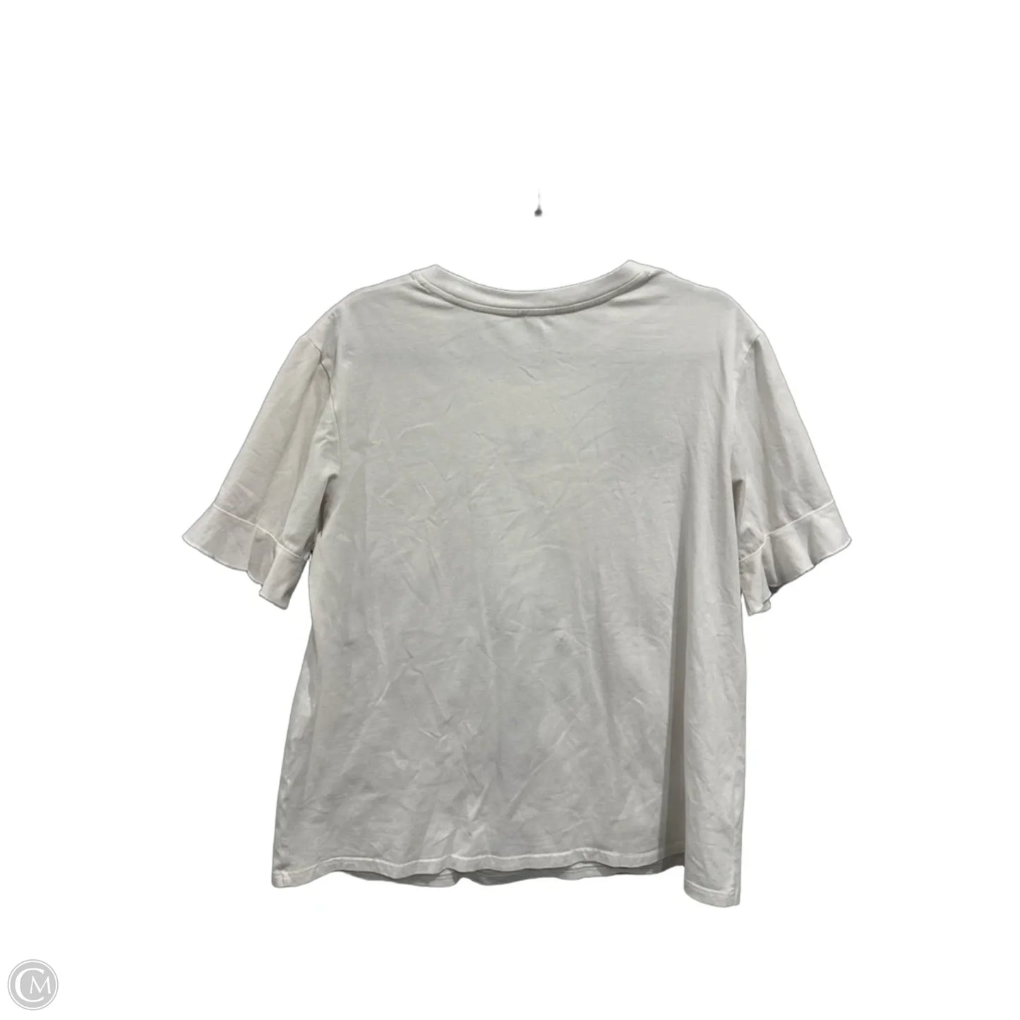 Top Short Sleeve By Clothes Mentor In White, Size: M