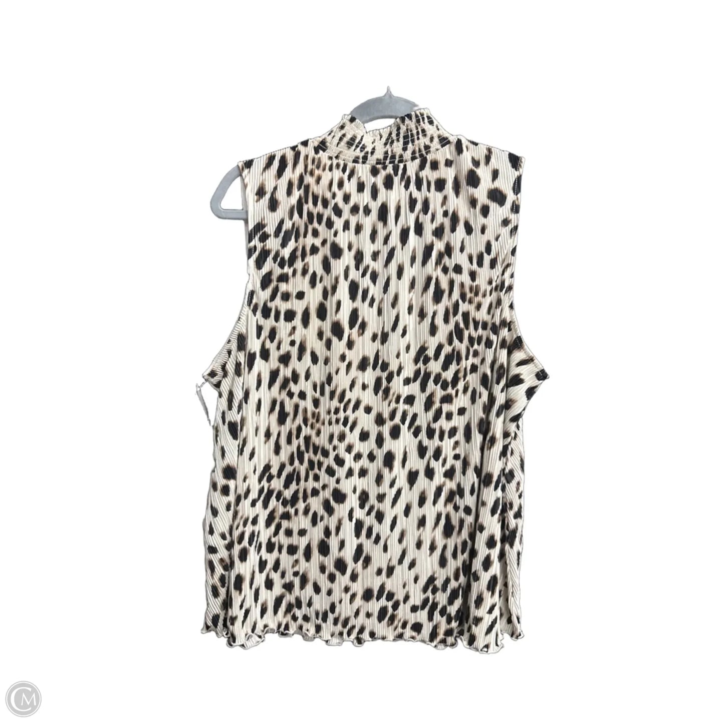 Top Sleeveless By Chicos In Animal Print, Size: Xl