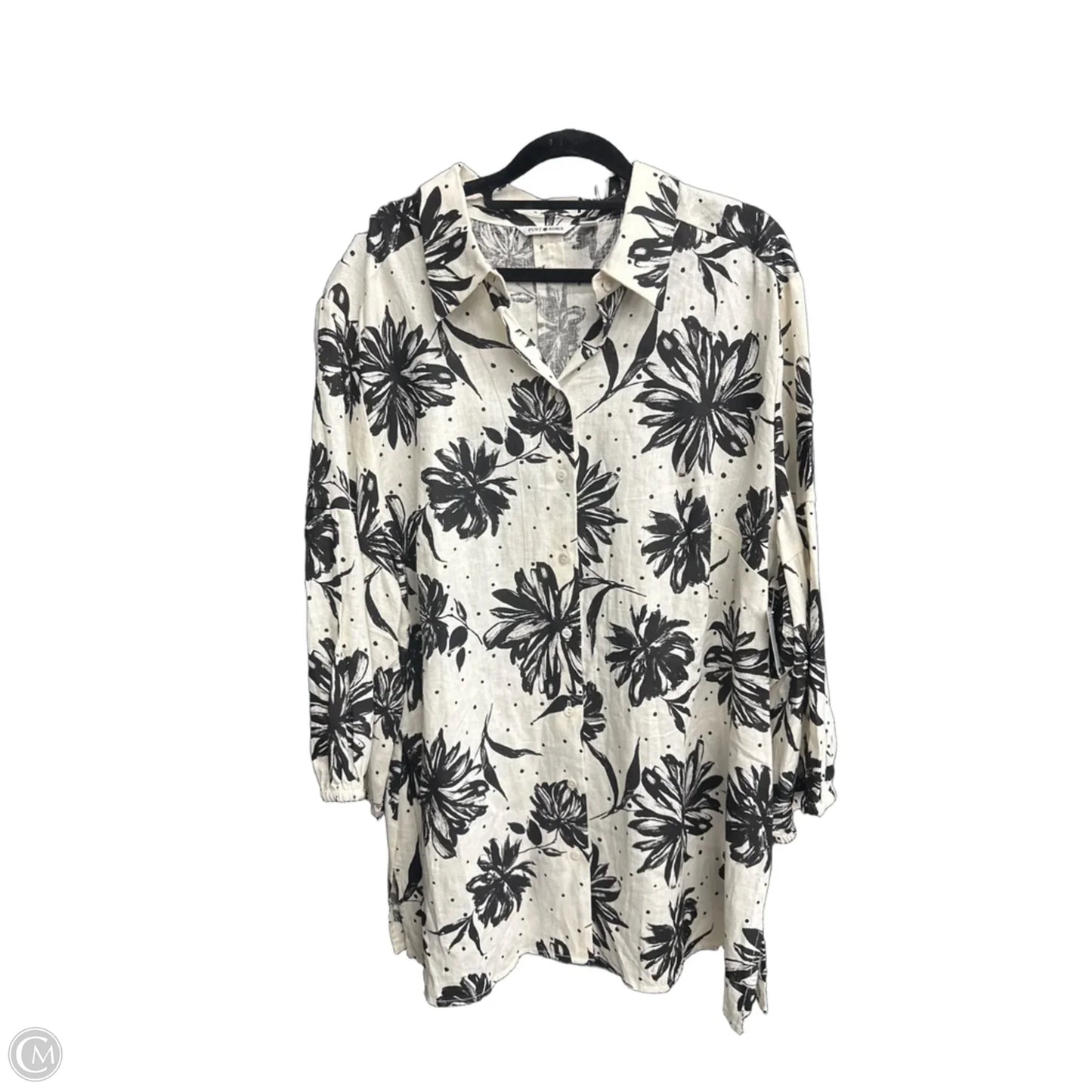 Top 3/4 Sleeve By Clothes Mentor In Cream, Size: Xl