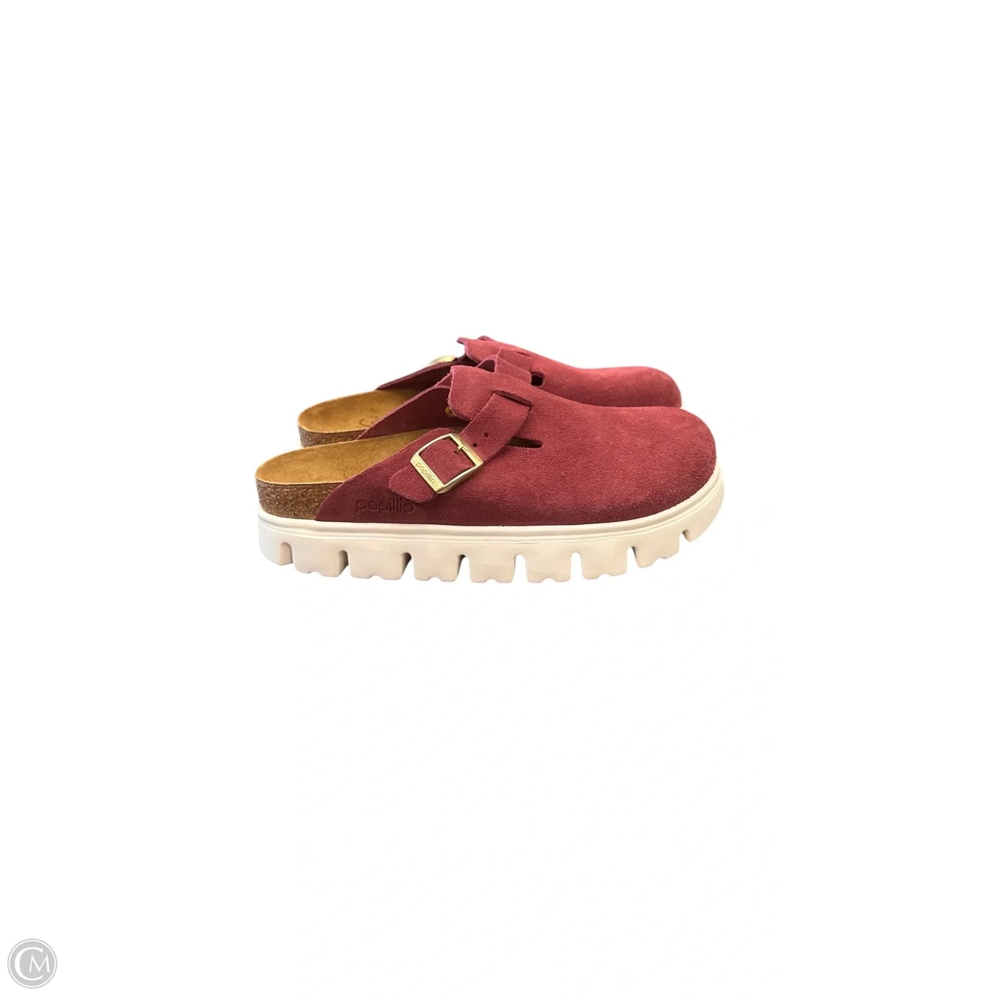 Shoes Flats By Birkenstock In Maroon, Size: 8