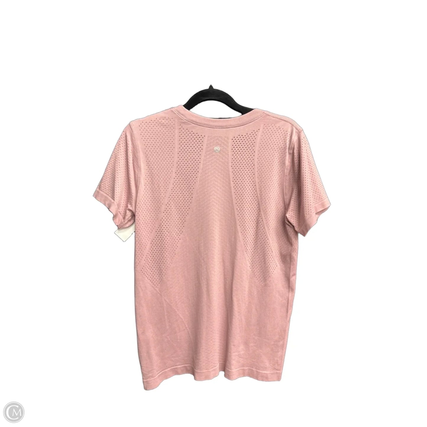 Athletic Top Short Sleeve By Lululemon In Pink, Size: M