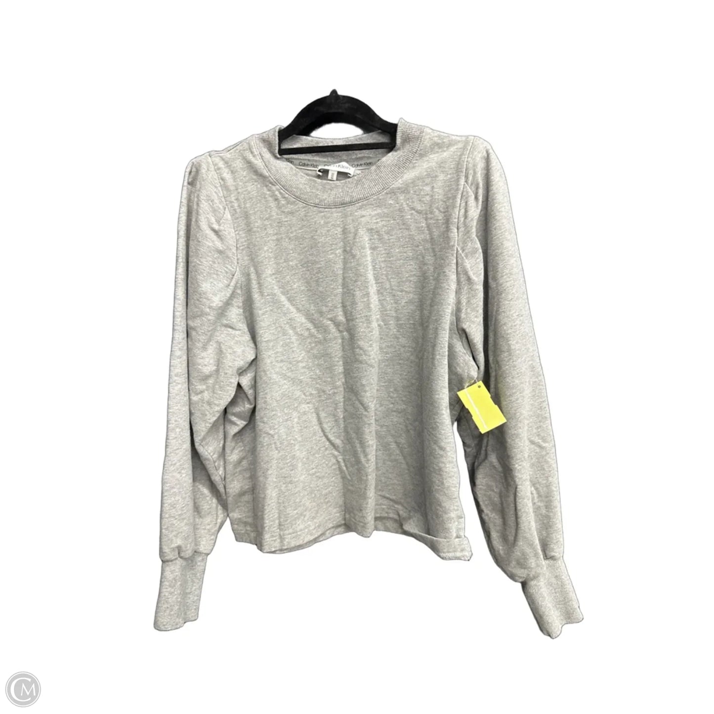Sweatshirt Collar By Calvin Klein In Grey, Size: M