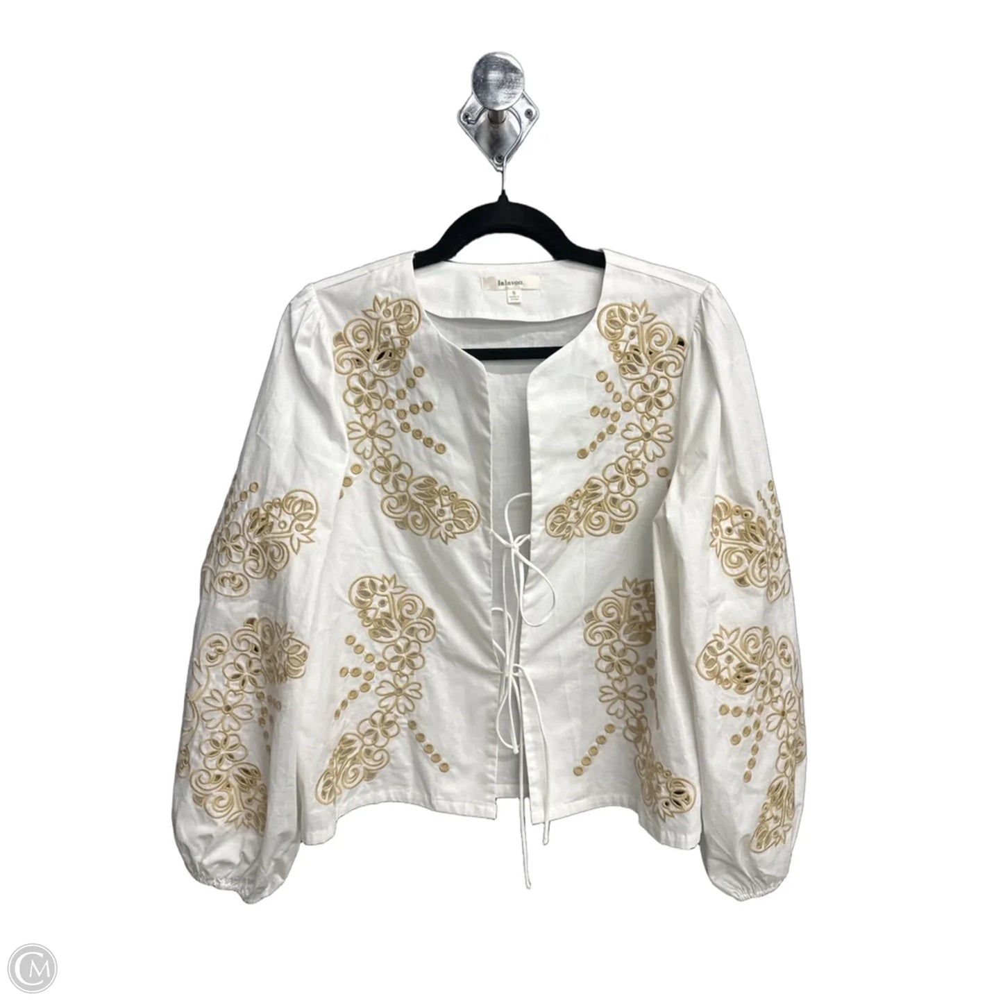 Top Long Sleeve By Clothes Mentor In White, Size: S