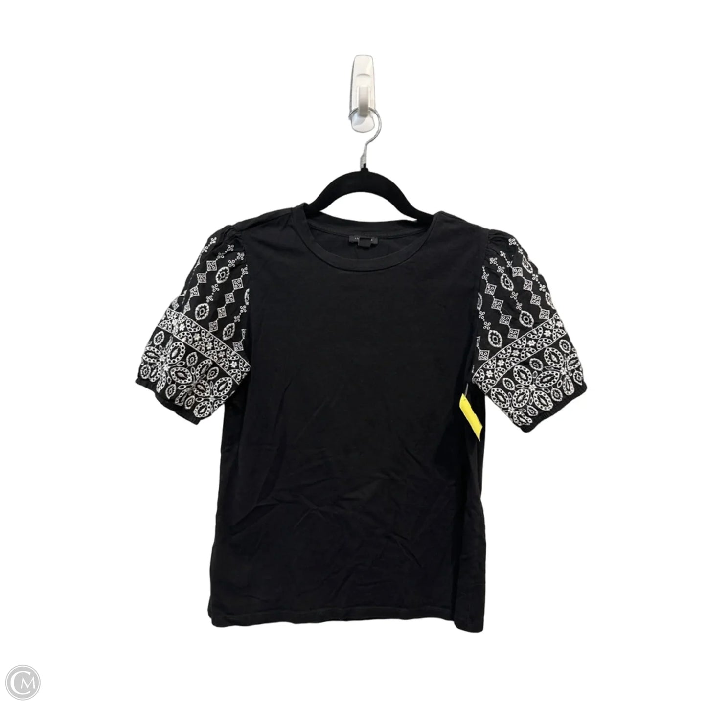 Top Short Sleeve By Ann Taylor In Black, Size: S
