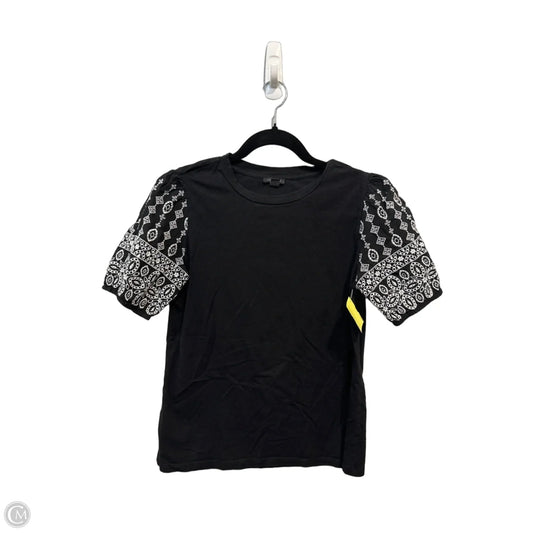 Top Short Sleeve By Ann Taylor In Black, Size: S