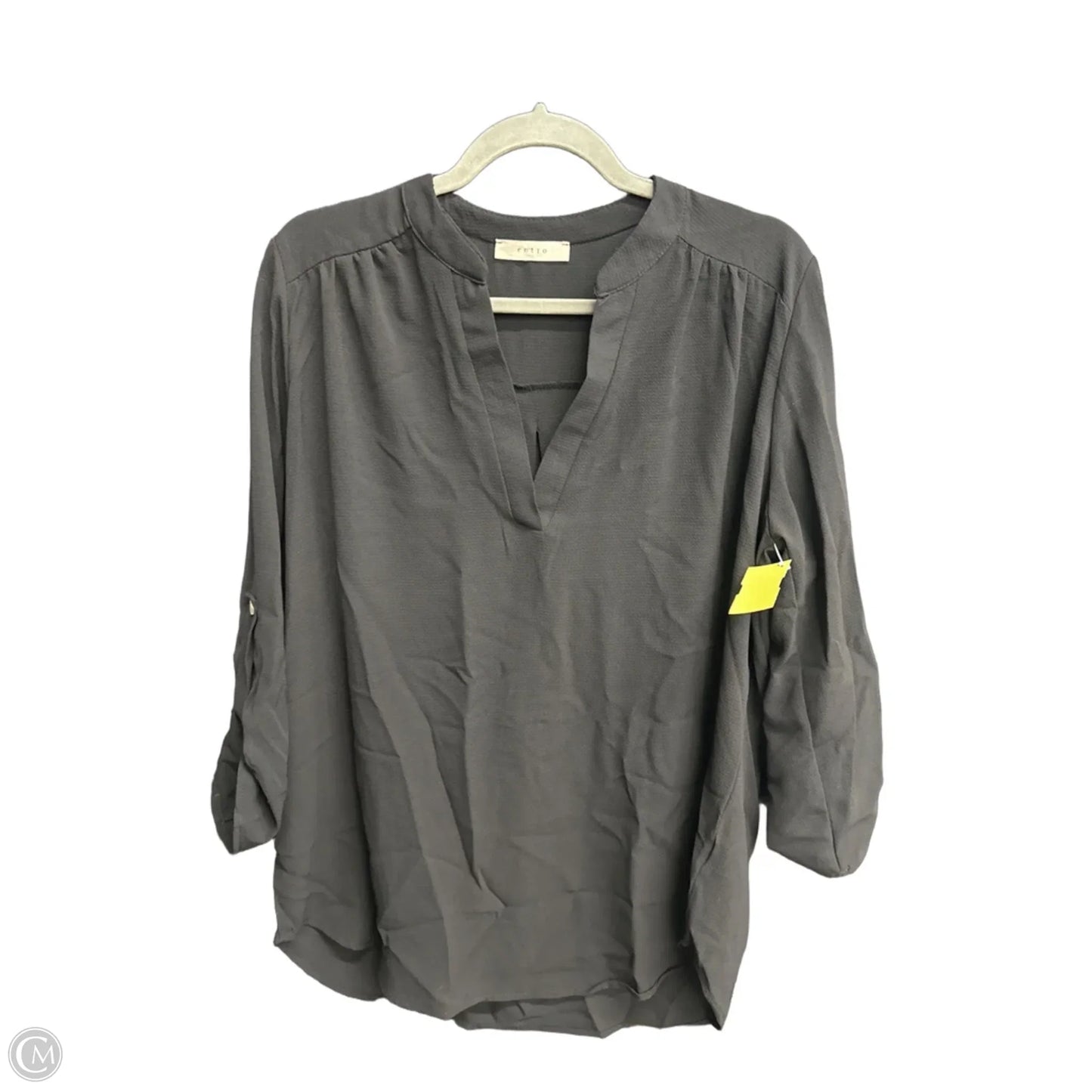 Top 3/4 Sleeve By Entro In Black, Size: L