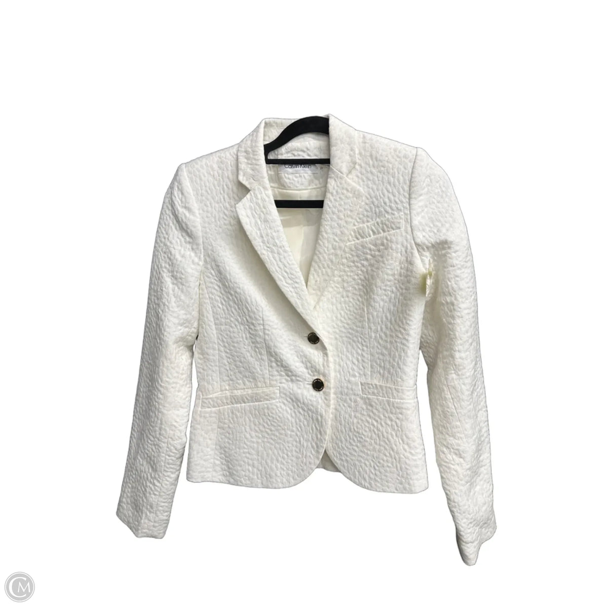 Blazer By Calvin Klein In White, Size: 2p