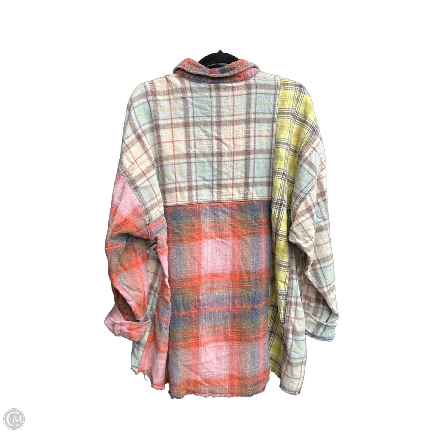 Top Long Sleeve By Bdg In Plaid Pattern, Size: M