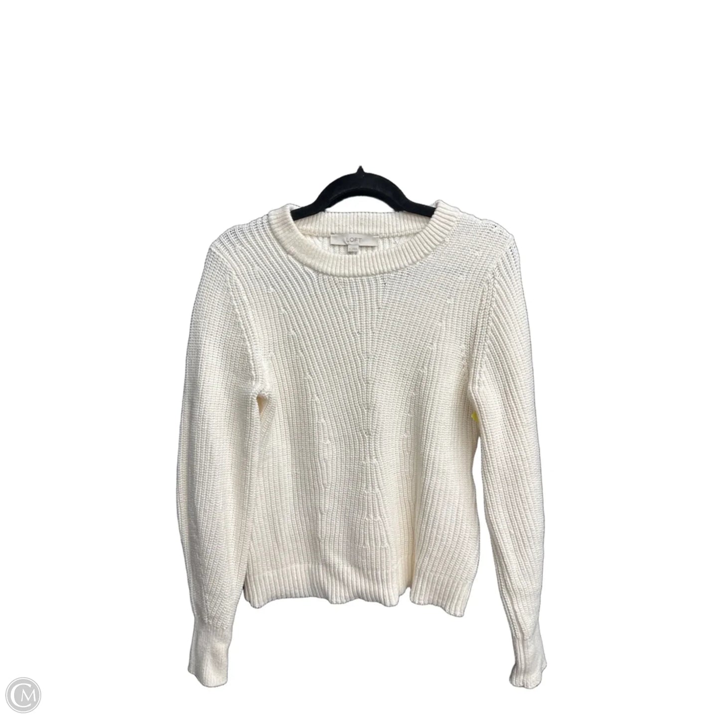 Sweater By Loft In Cream, Size: S