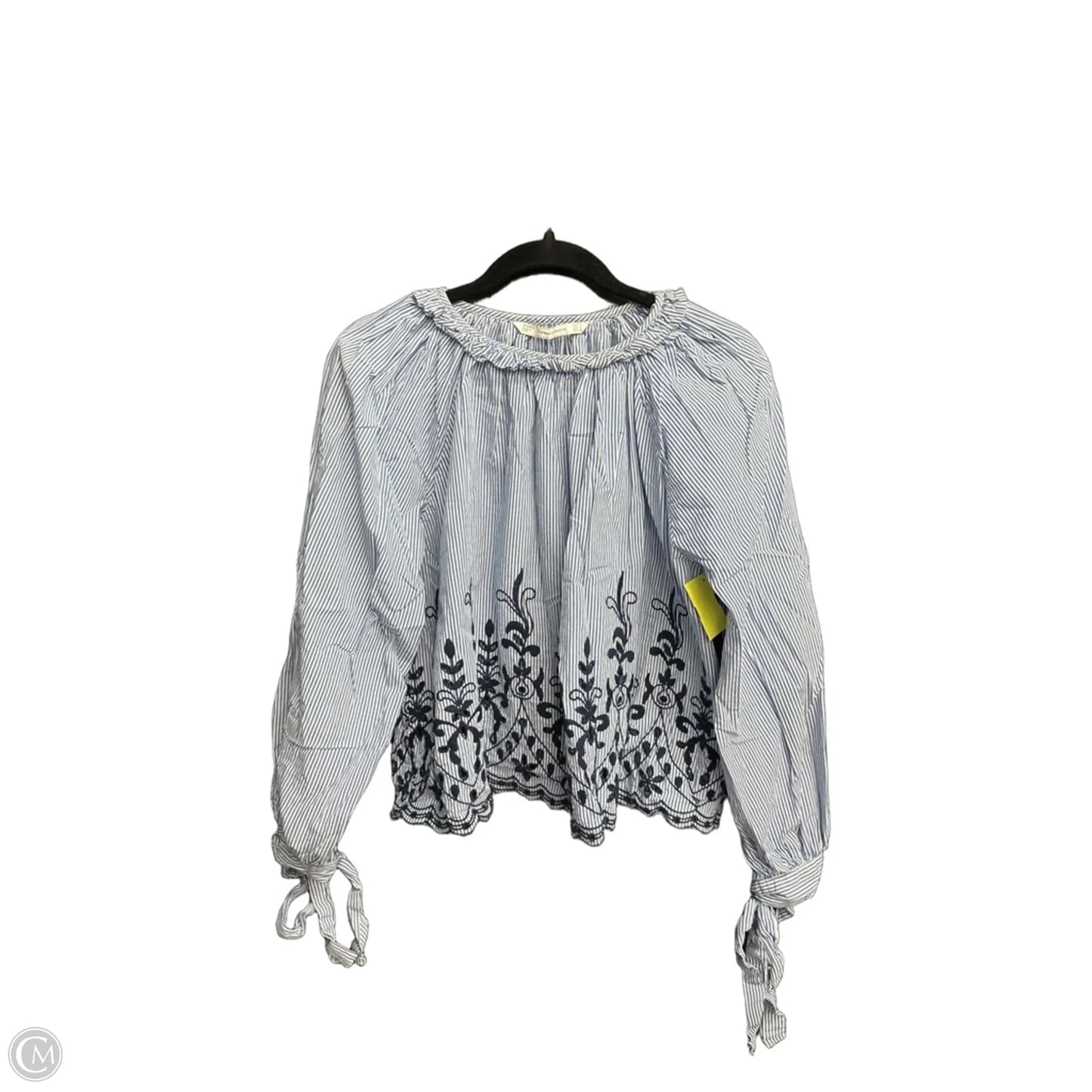 Top Long Sleeve By Zara In Striped Pattern, Size: S