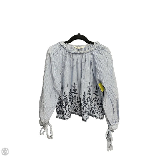 Top Long Sleeve By Zara In Striped Pattern, Size: S