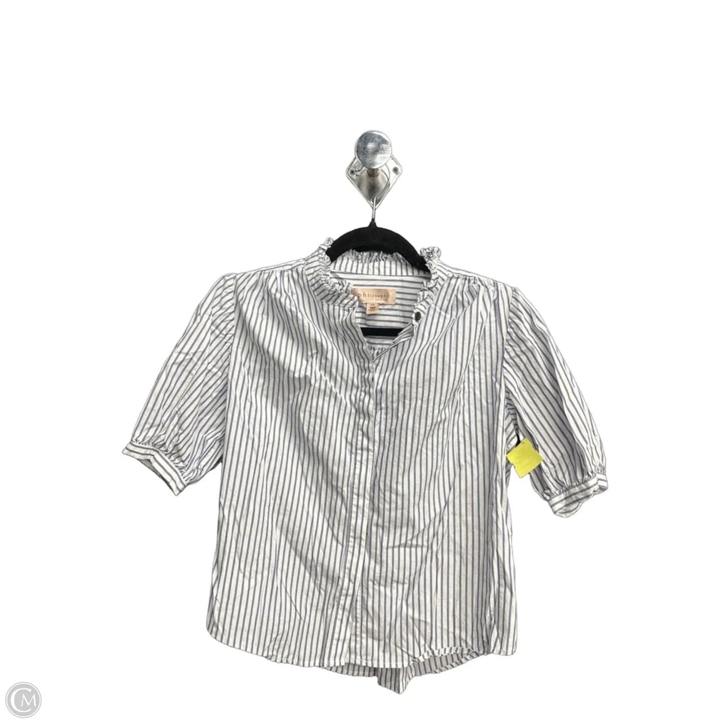 Top Short Sleeve By Philosophy In Striped Pattern, Size: S