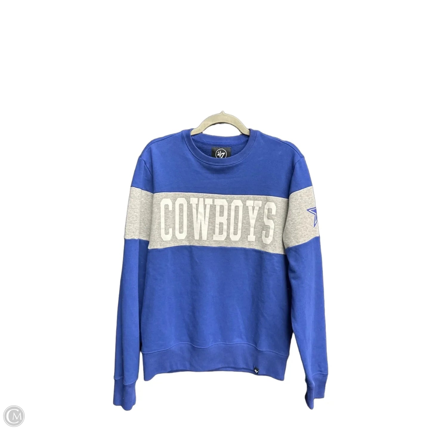 Sweatshirt Collar By 47 In Blue, Size: S