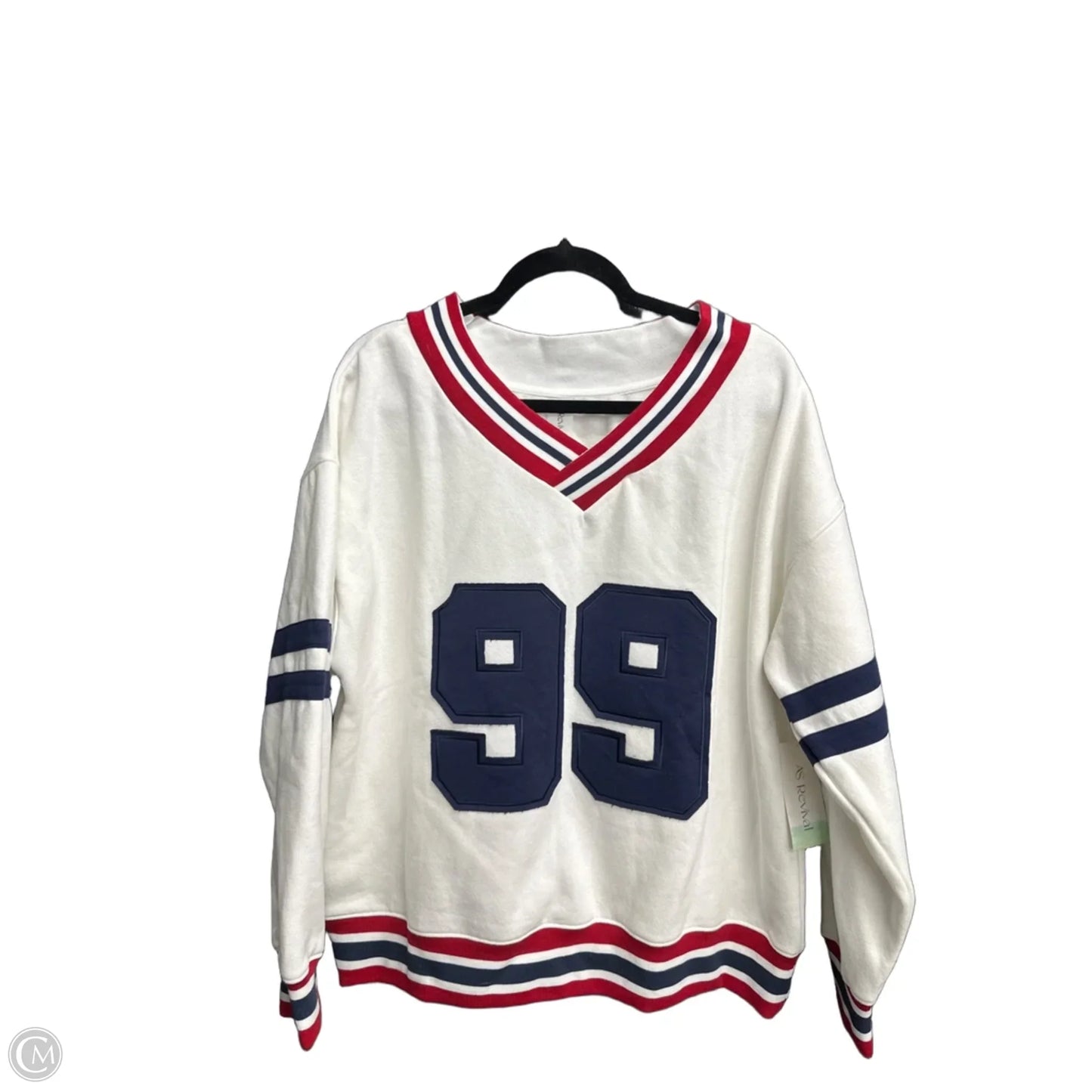 Sweatshirt Collar By As Revival In White, Size: M