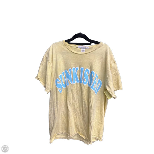 Top Short Sleeve By Altard State In Yellow, Size: M