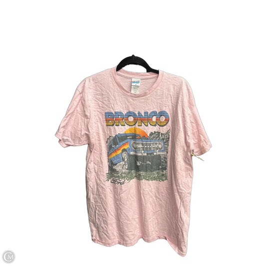Top Short Sleeve By Junk Food In Pink, Size: M