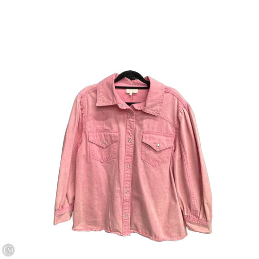 Top 3/4 Sleeve By Entro In Pink, Size: M