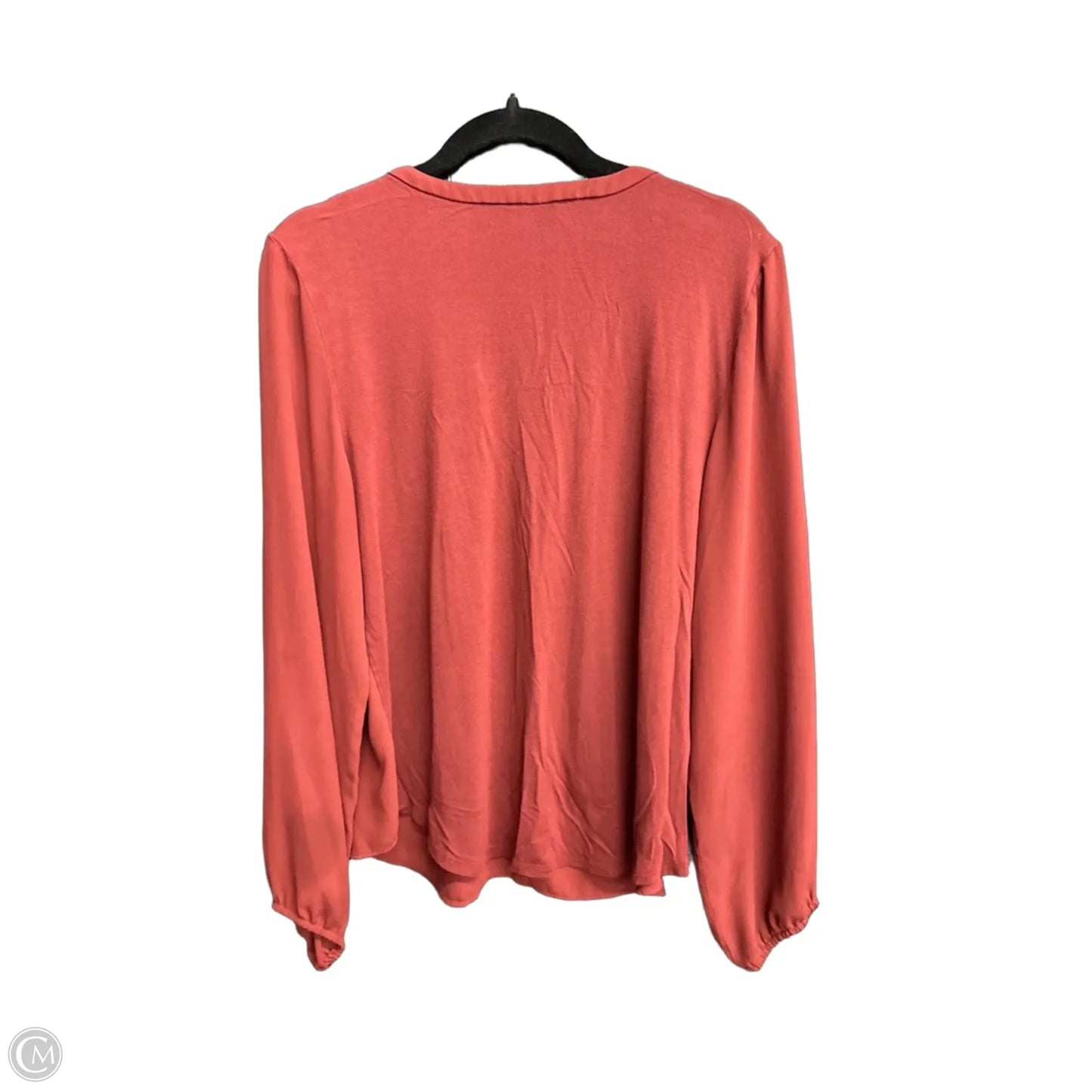 Top Long Sleeve By Loft In Maroon, Size: L