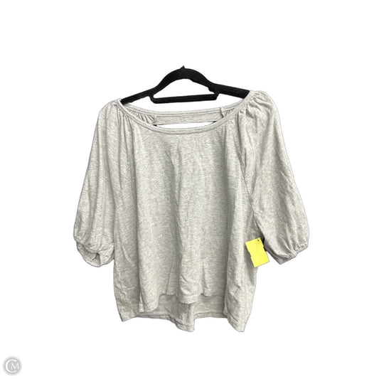 Top Short Sleeve By Aerie In Grey, Size: M