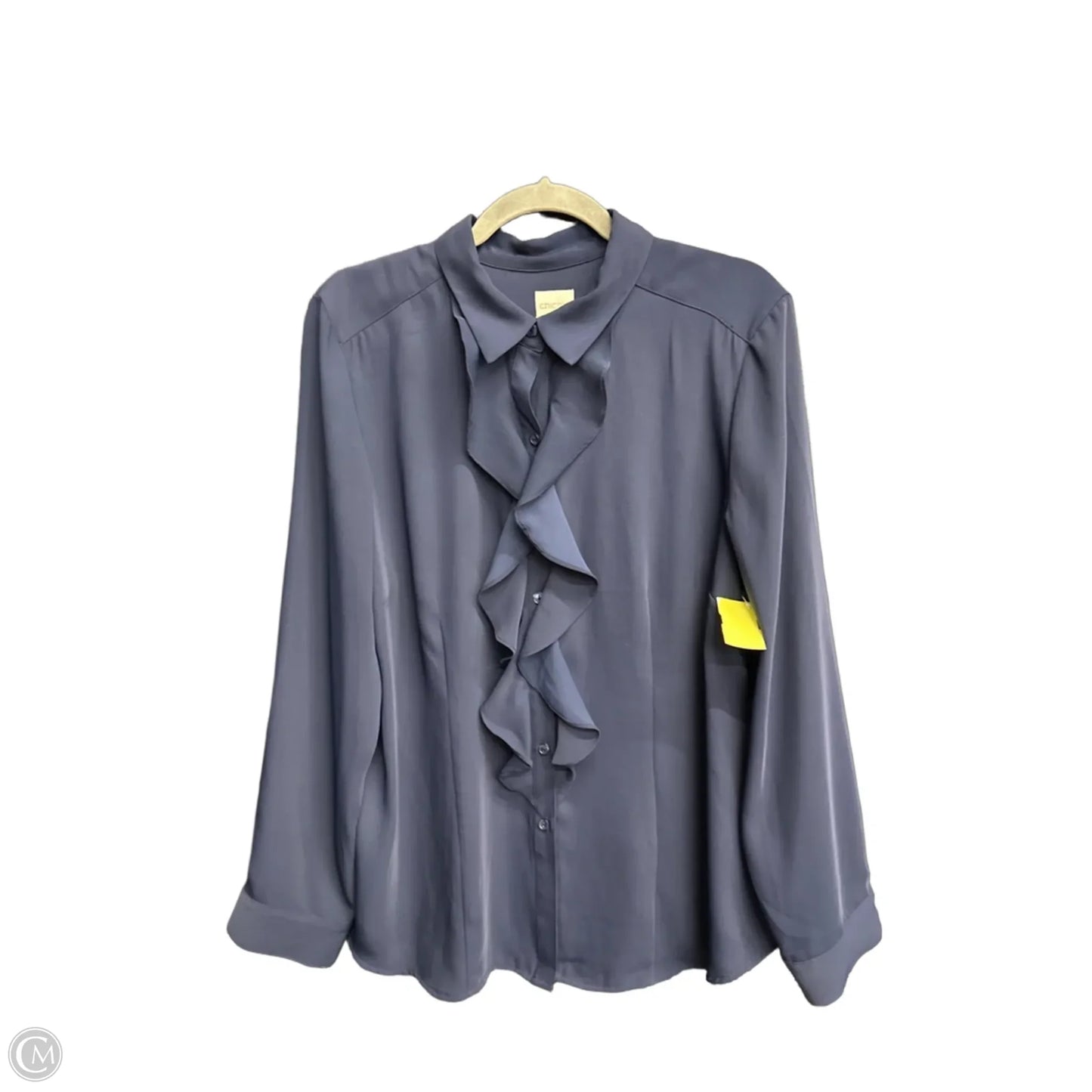 Top Long Sleeve By Chicos In Navy, Size: L