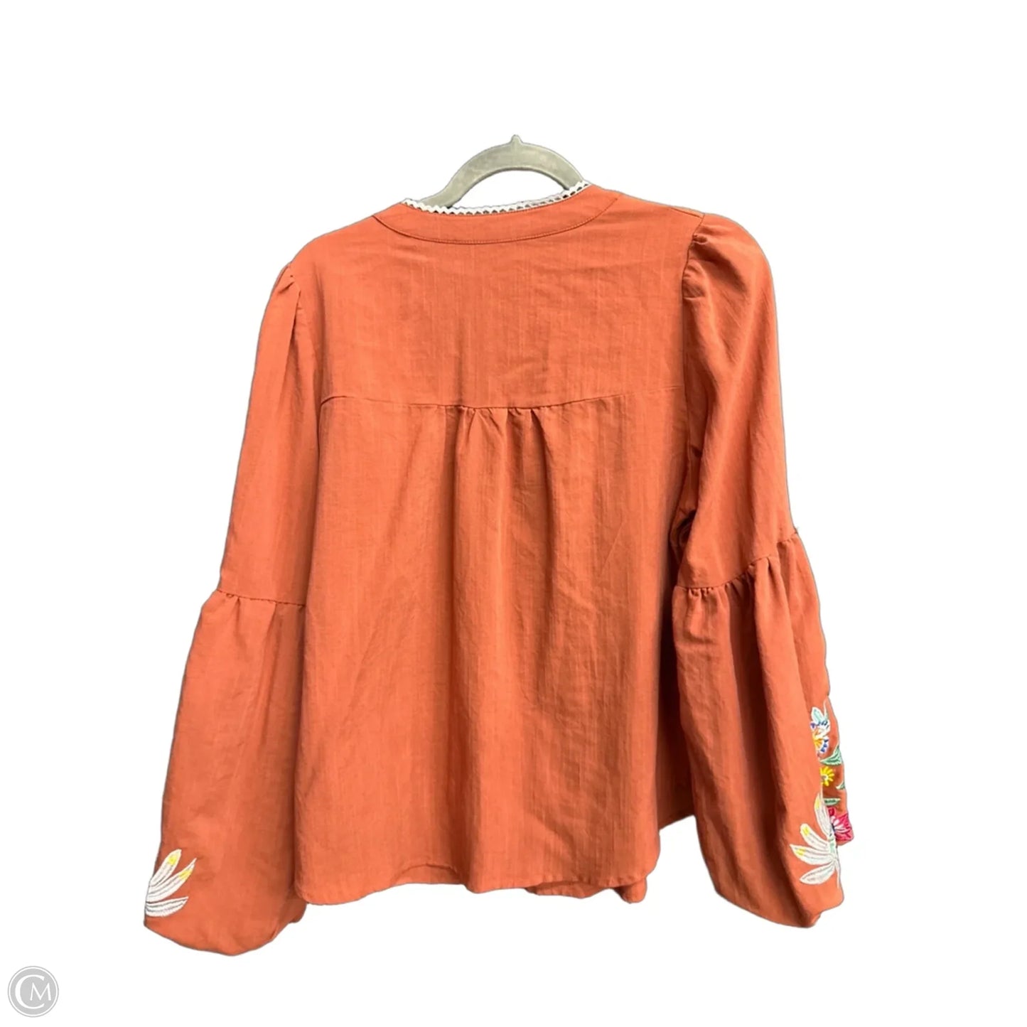 Top Long Sleeve By Clothes Mentor In Orange, Size: M