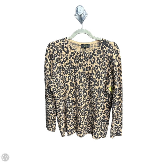 Top Long Sleeve By Charter Club In Animal Print, Size: Xl
