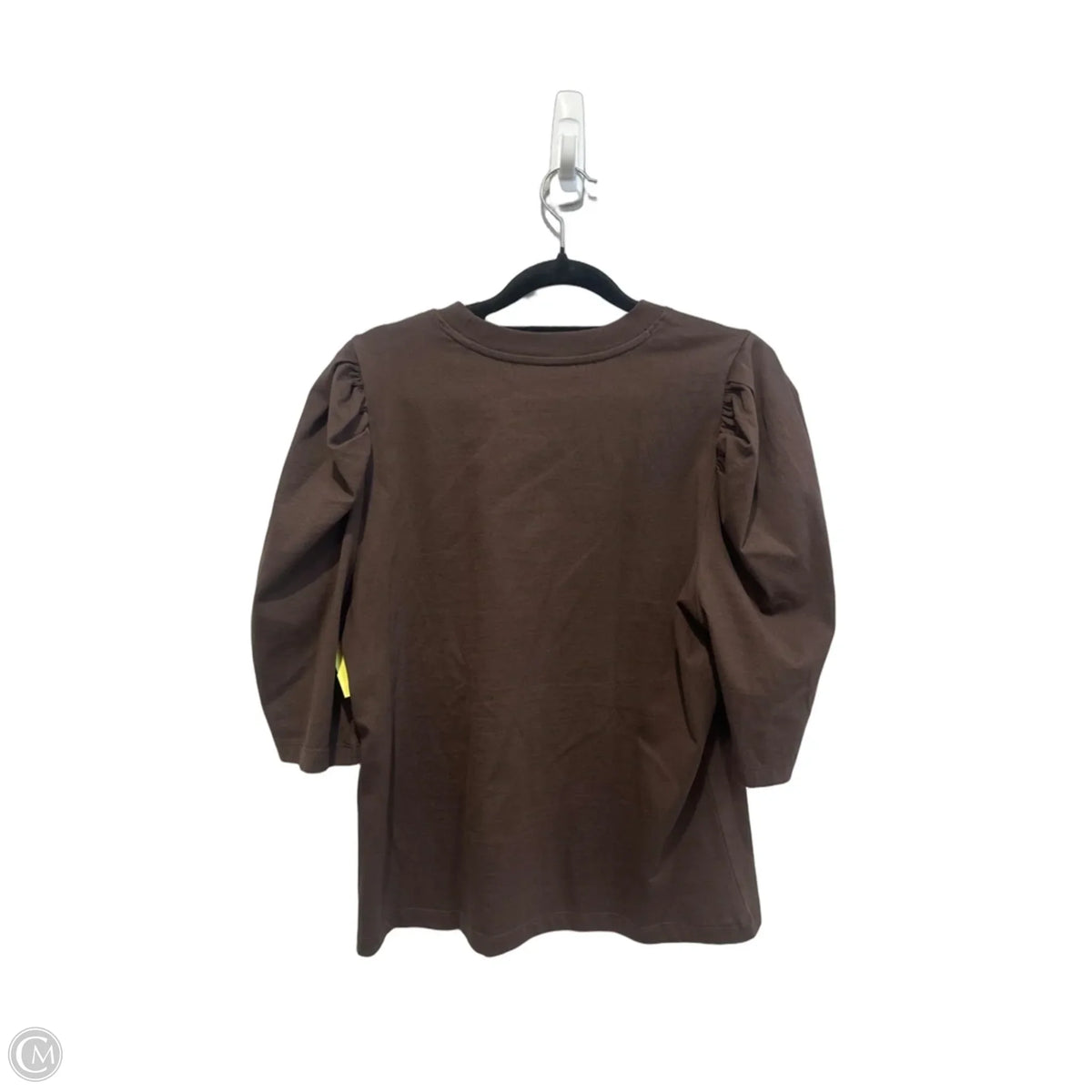 Top Short Sleeve By Frame In Brown, Size: L