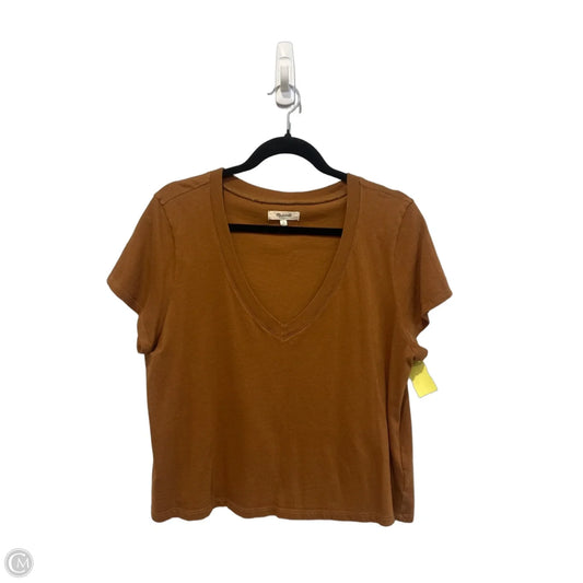 Top Short Sleeve By Madewell In Brown, Size: M