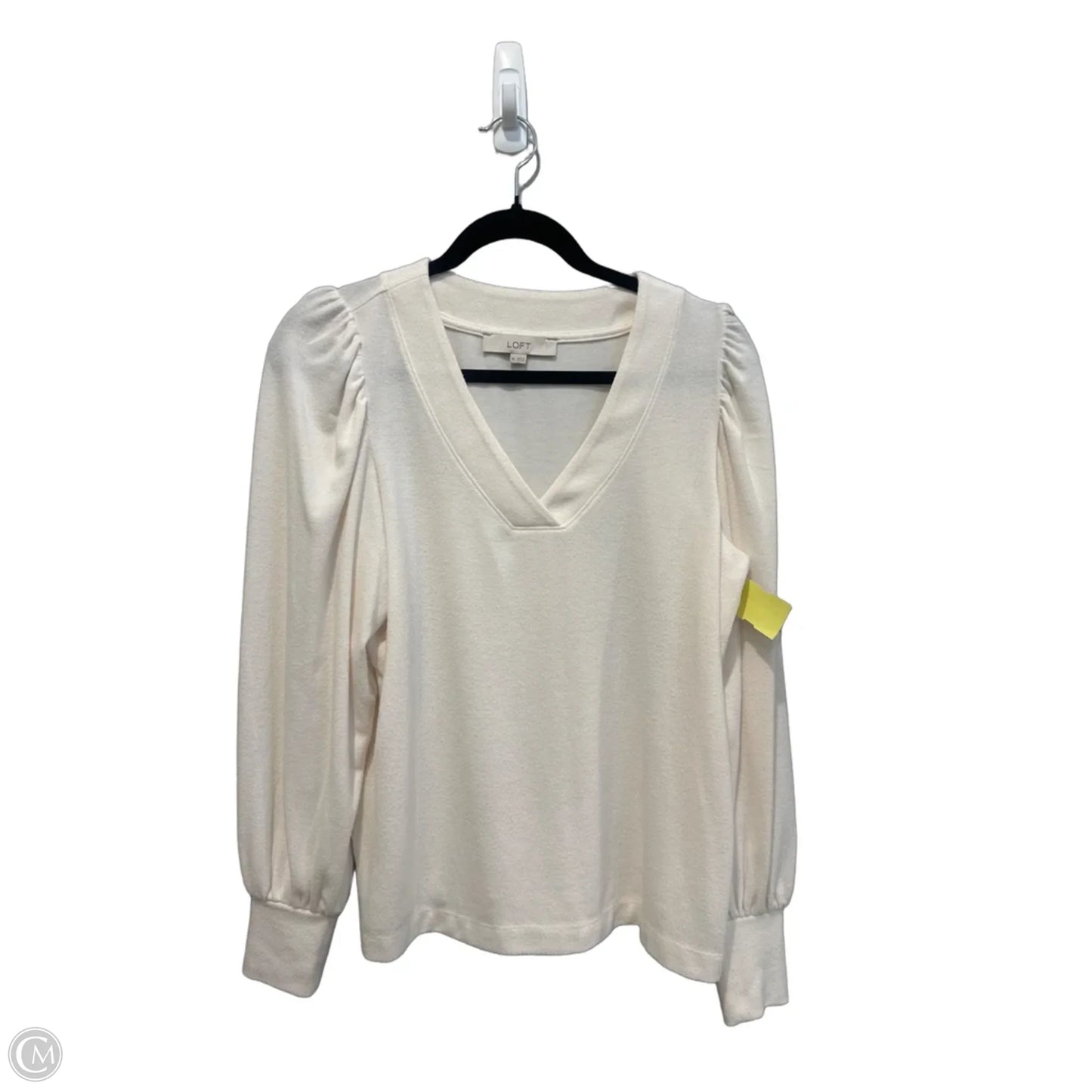 Sweater By Loft In Cream, Size: M