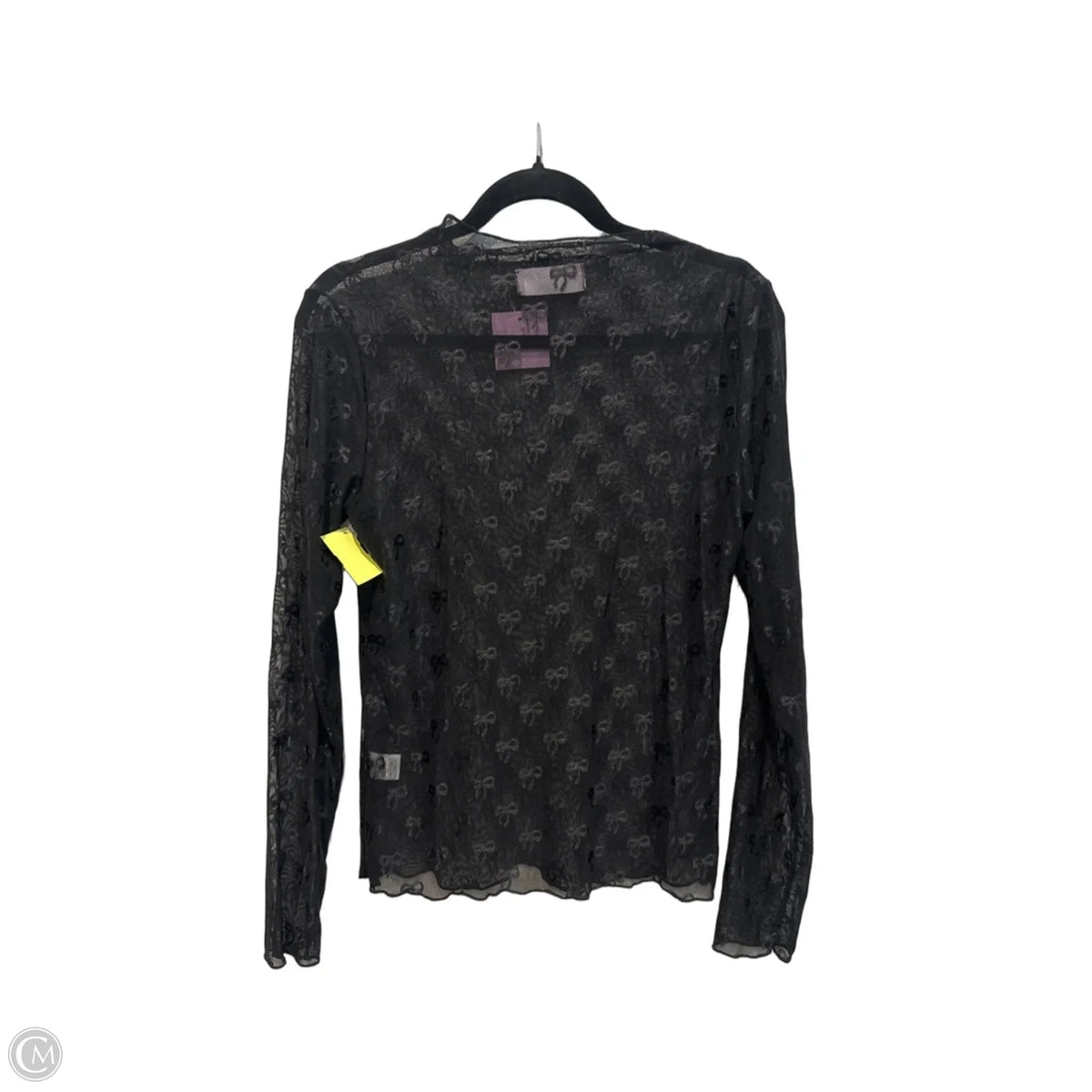 Top Long Sleeve Basic By Clothes Mentor In Black, Size: L