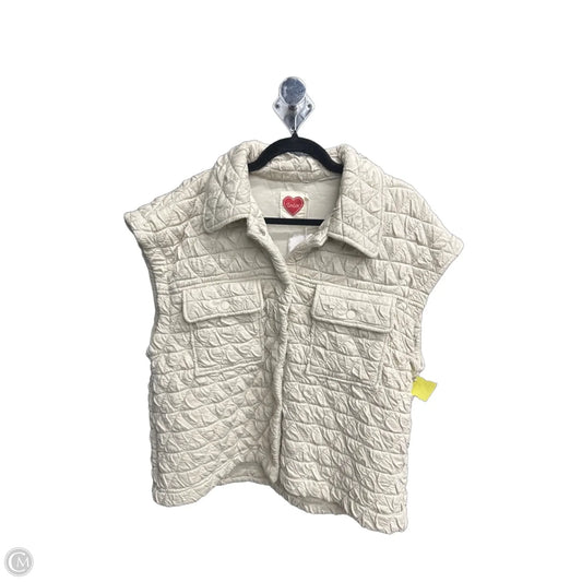 Vest Other By Clothes Mentor In Cream, Size: Xl