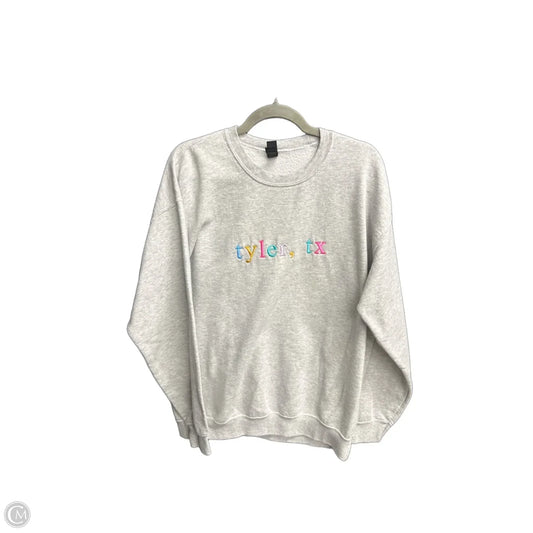 Sweatshirt Crewneck By Gildan In Grey, Size: L