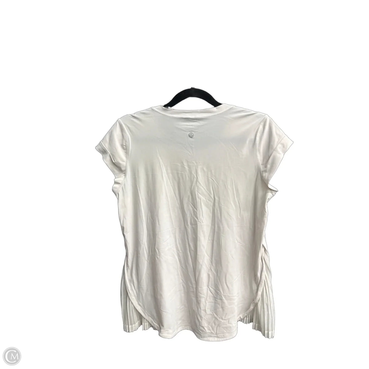 Athletic Top Short Sleeve By Lululemon In White, Size: M