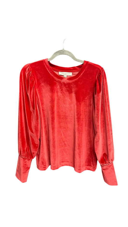 Top Long Sleeve By Loft In Red, Size: M