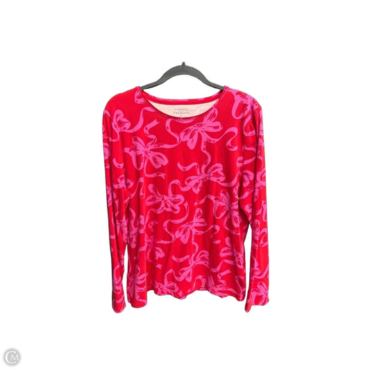 Top Long Sleeve By Talbots In Red, Size: Xl