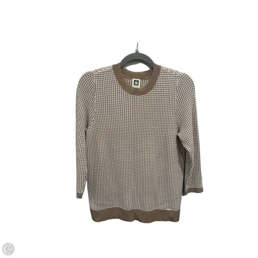 Top 3/4 Sleeve By Anne Klein In Brown, Size: S