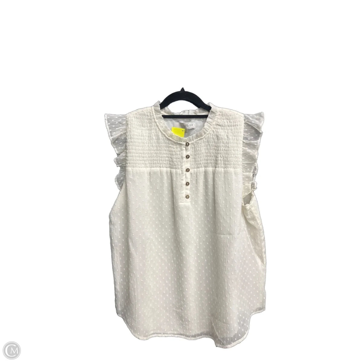 Top Sleeveless By Loft In Cream, Size: M