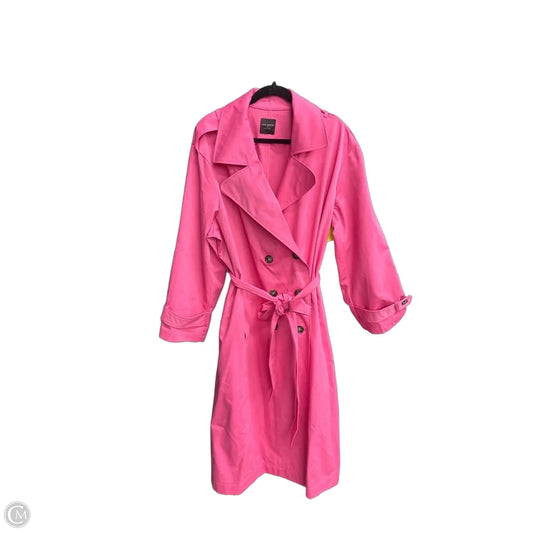 Coat Trench Coat By Lane Bryant In Pink, Size: 24