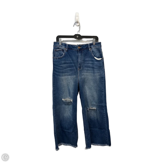 Jeans Wide Leg By Risen In Blue Denim, Size: 1x