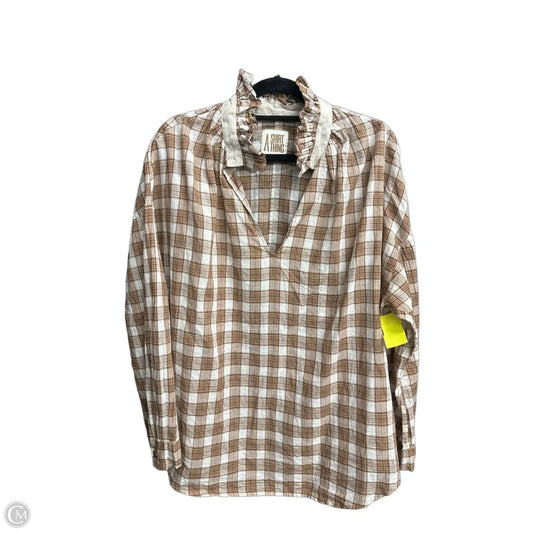 Top Long Sleeve By Clothes Mentor In Brown, Size: M