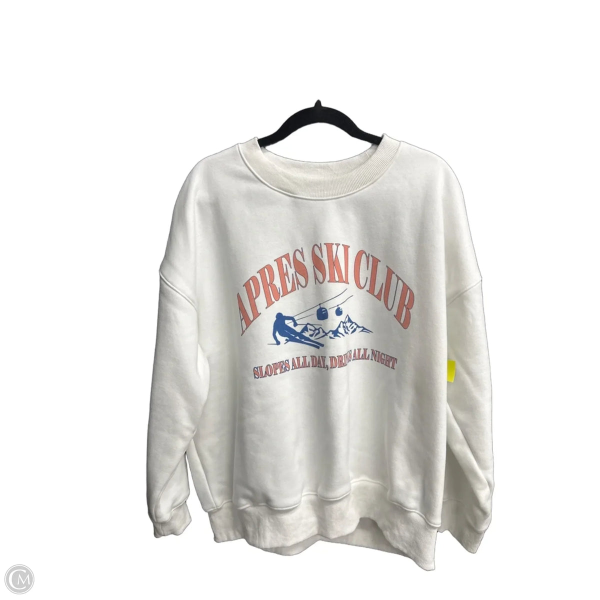 Sweatshirt Crewneck By Le Lis In White, Size: L