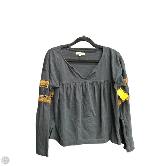 Top Long Sleeve By Madewell In Black, Size: S
