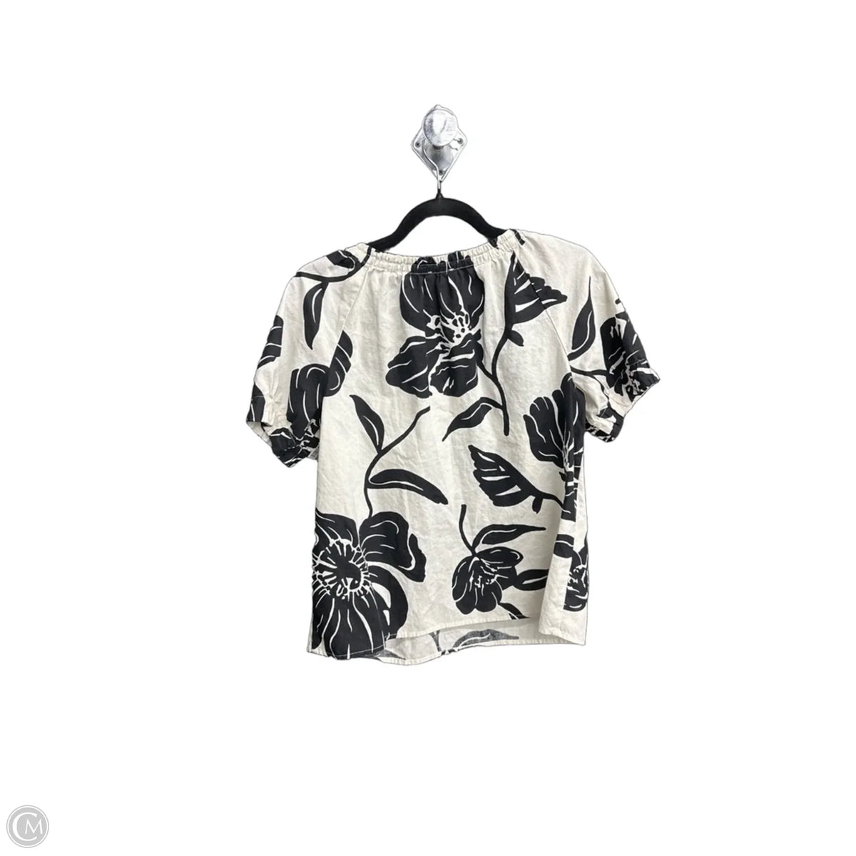 Top Short Sleeve By Talbots In Black, Size: Mp