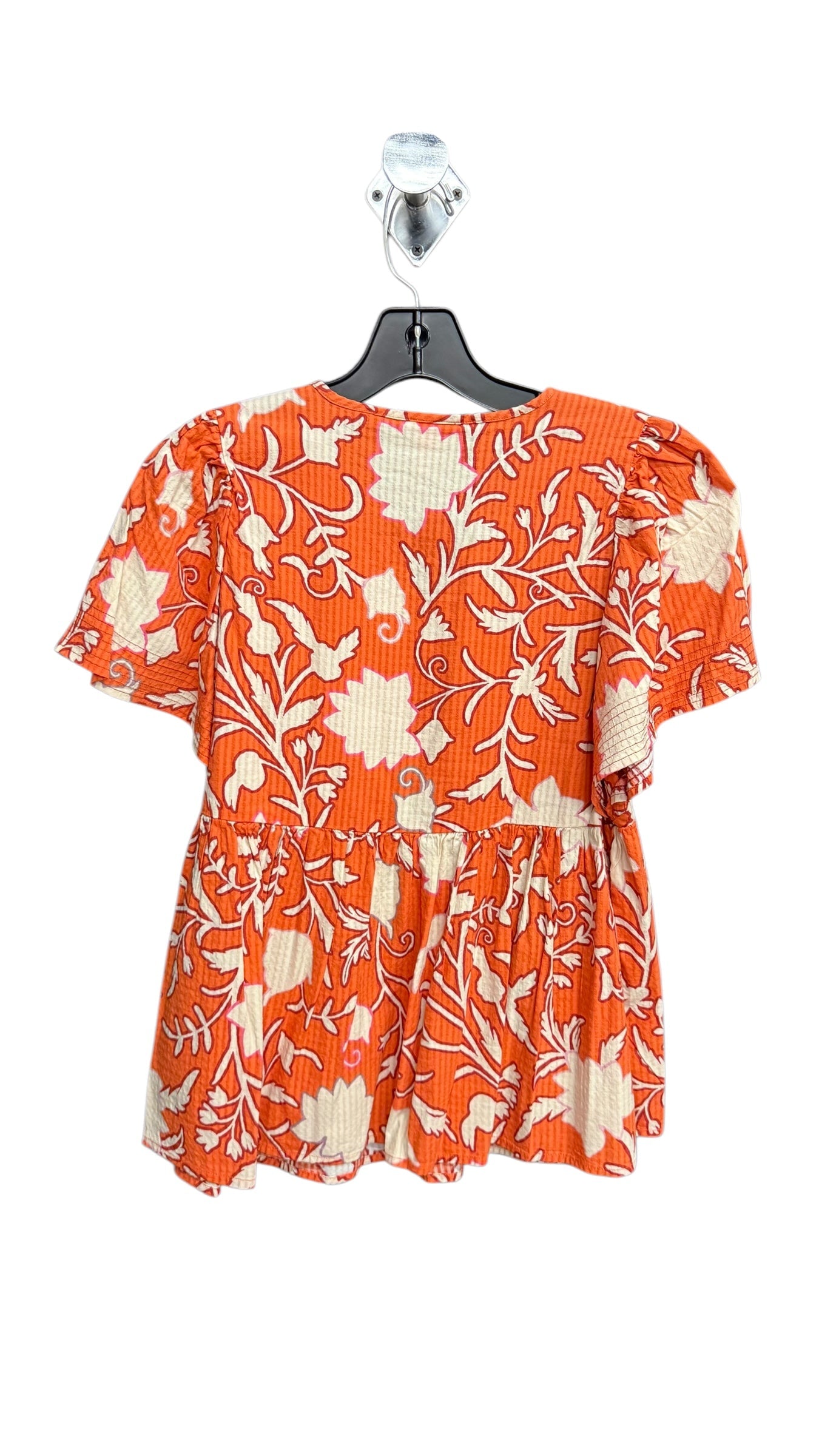 Top Short Sleeve By Knox Rose In Orange, Size: S