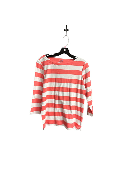 Top Long Sleeve By Croft And Barrow In Striped Pattern, Size: Mp