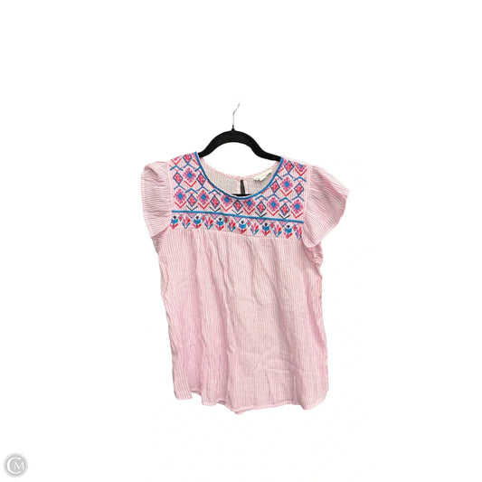 Top Sleeveless By Blu Pepper In Pink, Size: M