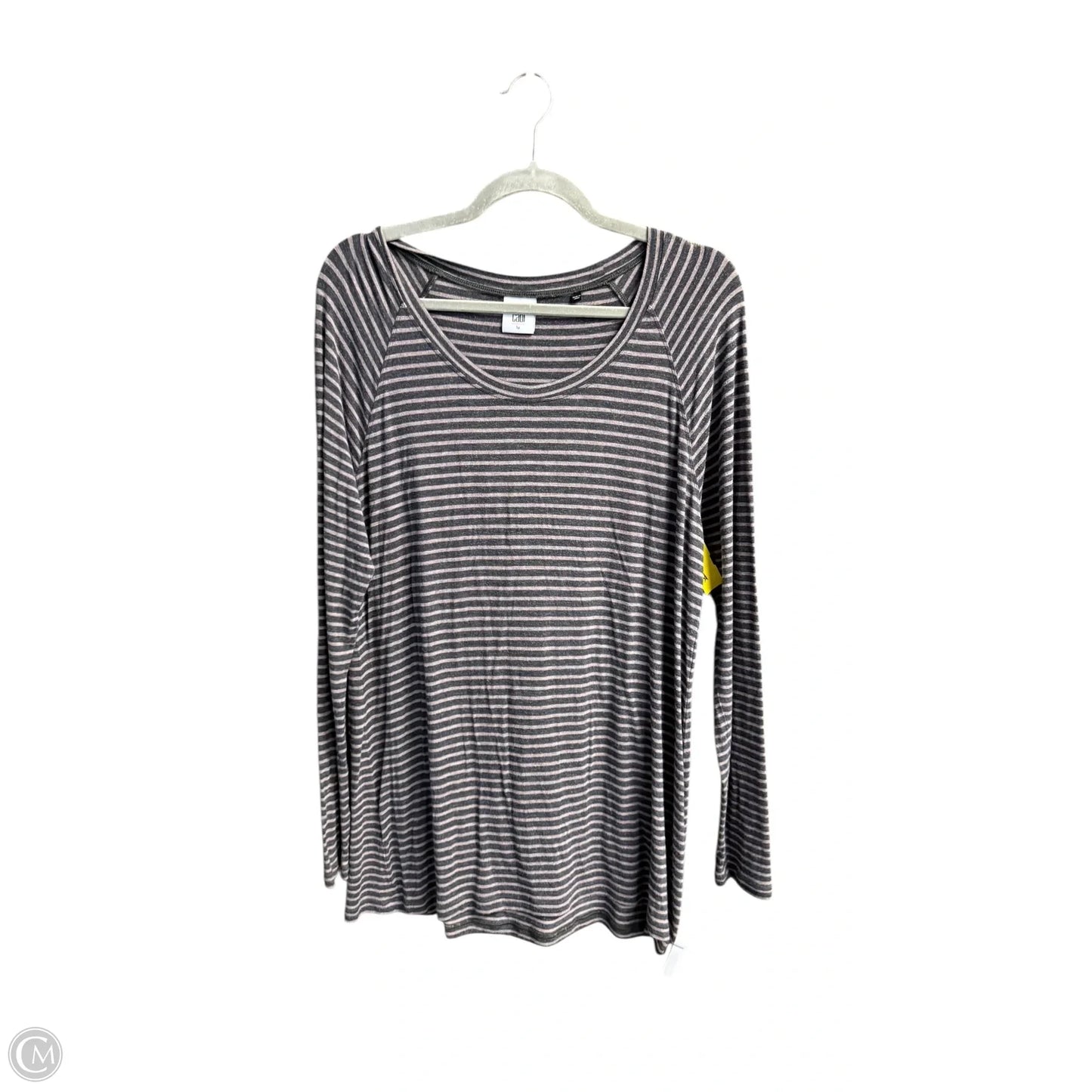Top Long Sleeve By Cabi In Striped Pattern, Size: L